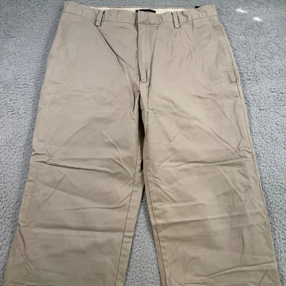 Banana‎ Republic Straight Fit Gavin Khaki Chino Pants Mens 34x34 Tan 100% Cotton
